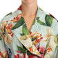 Dolce & Gabbana Elegant Floral Silk Trench Coat