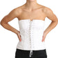 Dolce & Gabbana Elegant White Strapless Corset Top