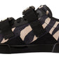 Dolce & Gabbana Zebra Suede Low Top Fashion Sneakers