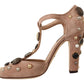 Dolce & Gabbana Glamorous Suede T-Strap Pumps with Embellishment