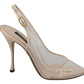 Dolce & Gabbana Elegant Nude Beige Slingback Heels