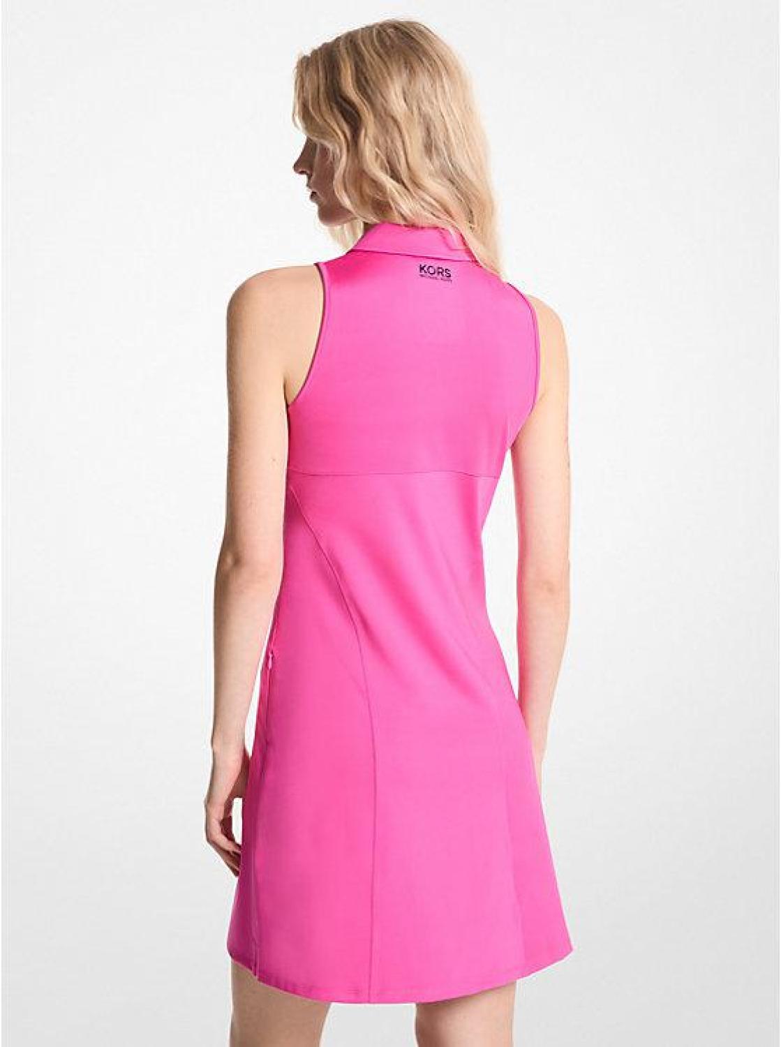 Golf Stretch Knit Zip-Up Polo Dress