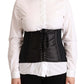 Dolce & Gabbana Chic Black Corset Belt Top