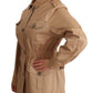 Dolce & Gabbana Chic Beige Button Down Coat with Embellishments