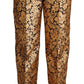 Dolce & Gabbana Elegant Floral Jacquard High Waist Trousers