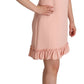 Dolce & Gabbana Ruffled Sleeve Sheath Dress in Pink