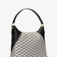 Aria Large Signature Logo Jacquard Shoulder Bag