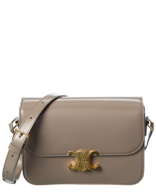 CELINE Classique Triomphe Leather Shoulder Bag