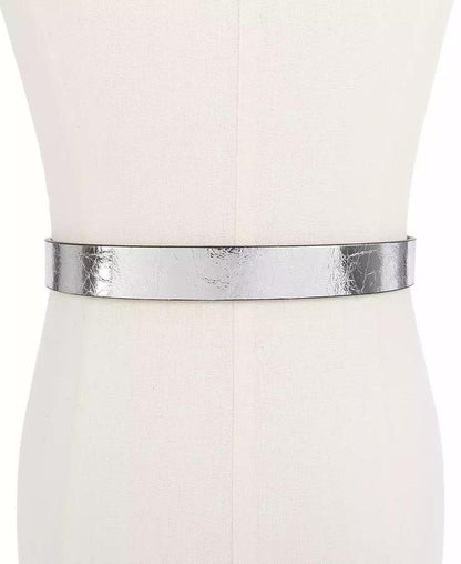 MICHAEL Women's Gold-Tone Leather Belt