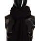 Dolce & Gabbana Elegance Unleashed Black Wool Scarf