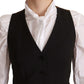 Dolce & Gabbana Elegant Black Buttoned Vest Top