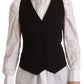 Dolce & Gabbana Elegant Black Buttoned Vest Top