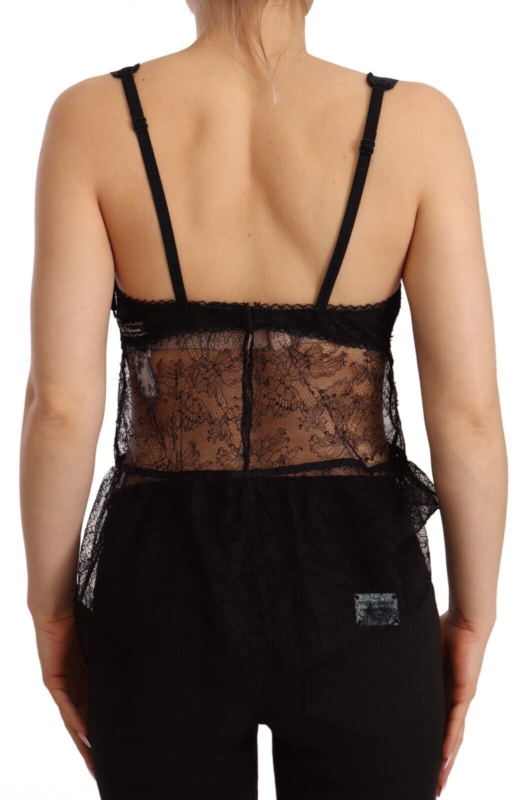 Dolce & Gabbana Elegant Black Silk Lingerie Chemise