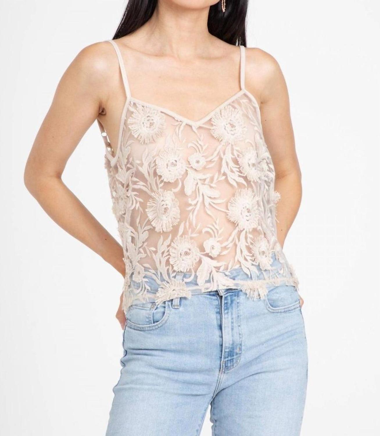 Floral Applique Camisole In Bloomsfield