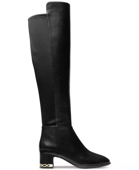 Women's June Leather Knee High Wide Calf Riding Boots