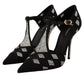 Dolce & Gabbana Elegant Crystal-Embellished Suede Pumps