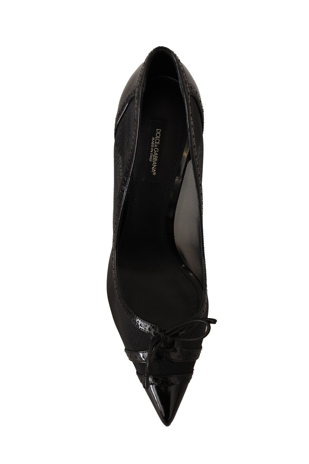 Dolce & Gabbana Elegant Black Mesh Stiletto Pumps