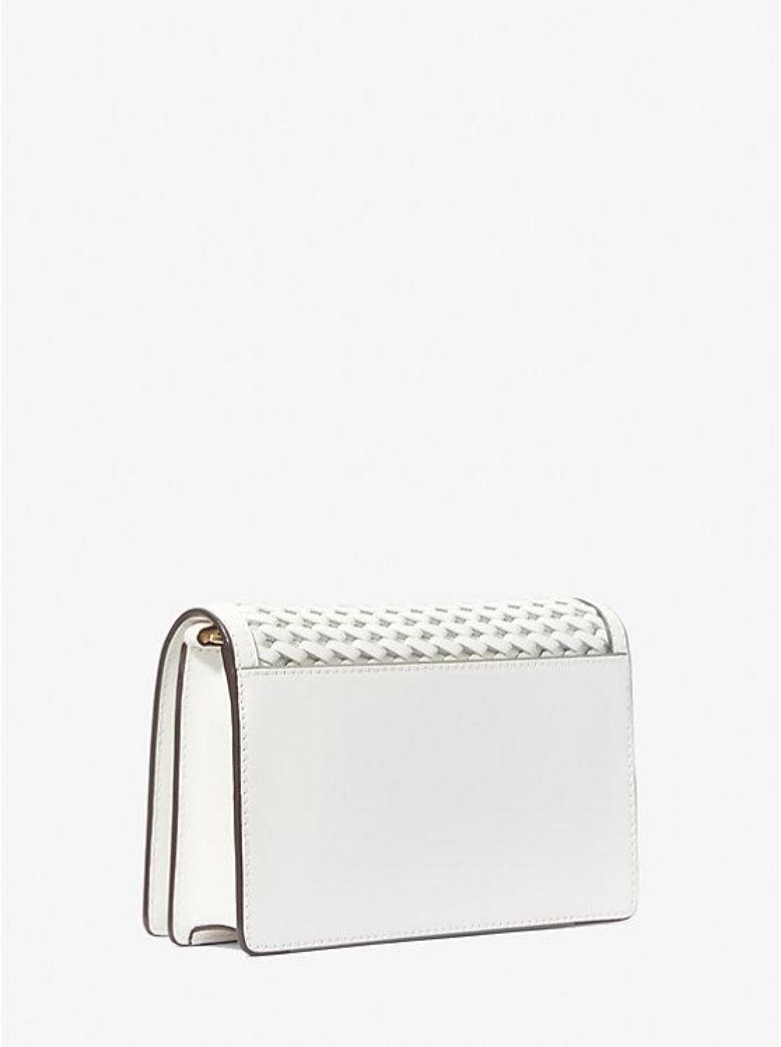 Jet Set Medium Woven Leather Crossbody Bag