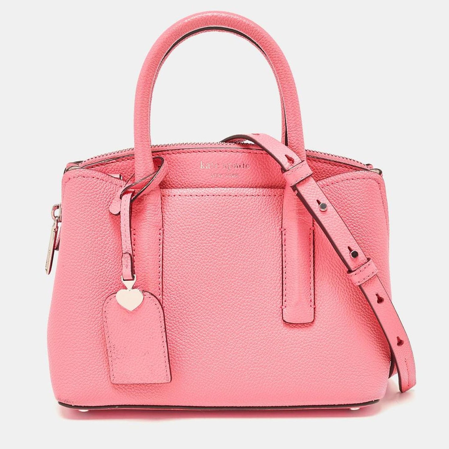 Peach Leather Margaux Mini Satchel