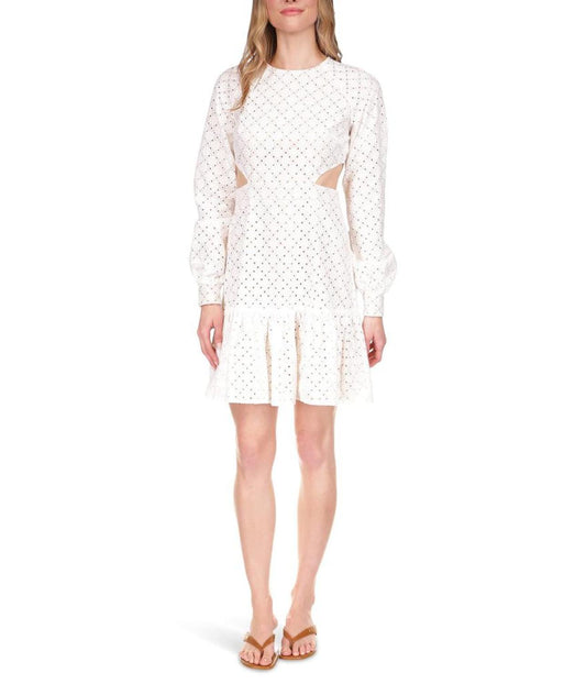 Geo Eyelet Dress