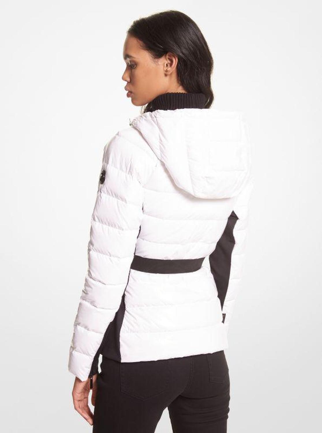 Belted Quilted Nylon Puffer Jacket