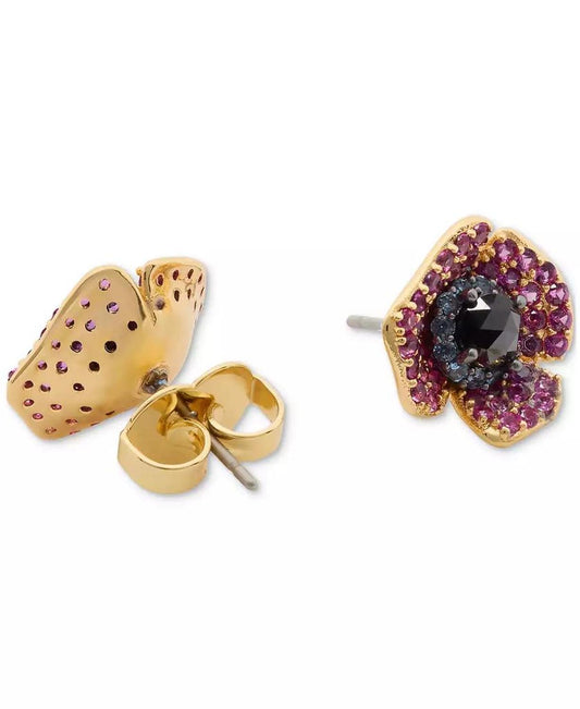 Gold-Tone Color Cubic Zirconia Poppy Mini Stud Earrings