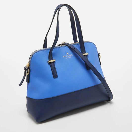 Kate Spade Two Tone Blue Leather Cedar Street Maise Satchel