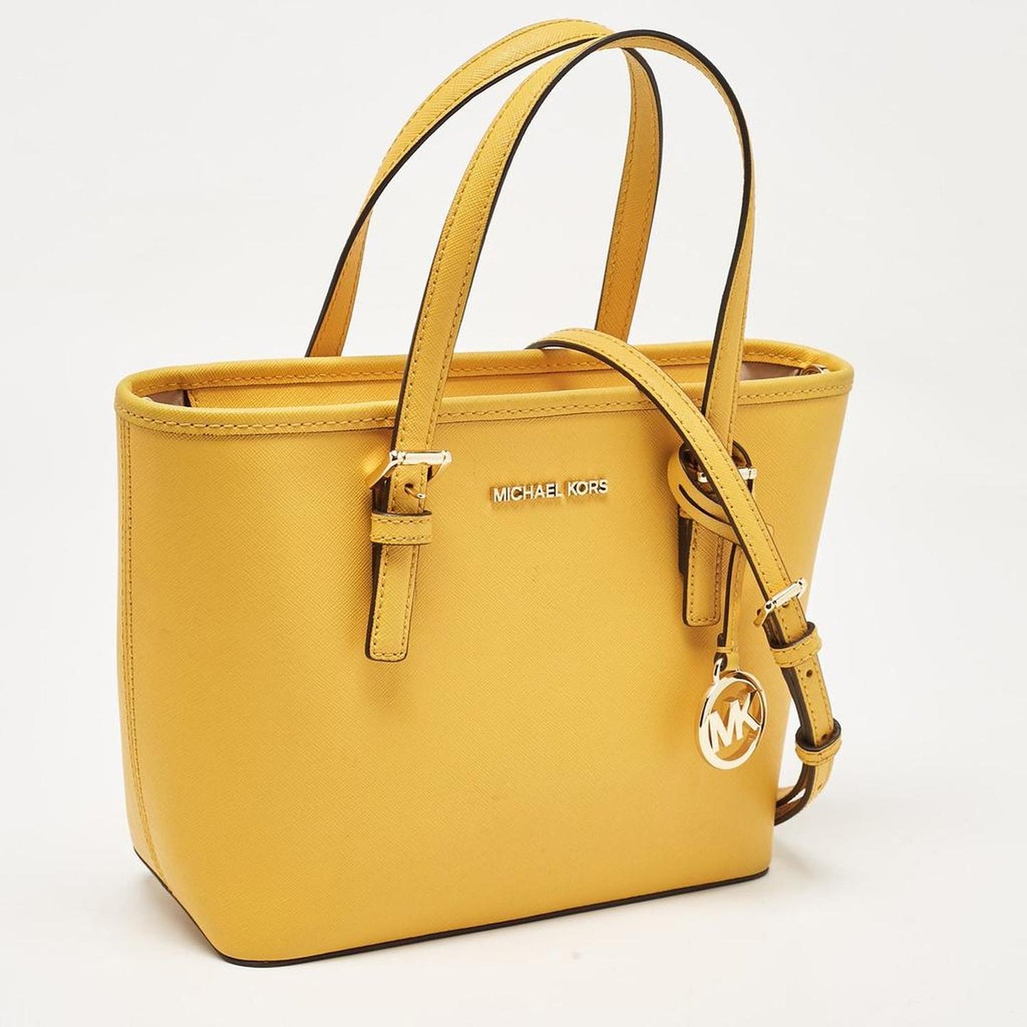 Yellow Saffiano Leather Extra-Small Jet Set Travel Tote