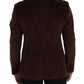 Dolce & Gabbana Elegant Brown Corduroy Slim Fit Blazer