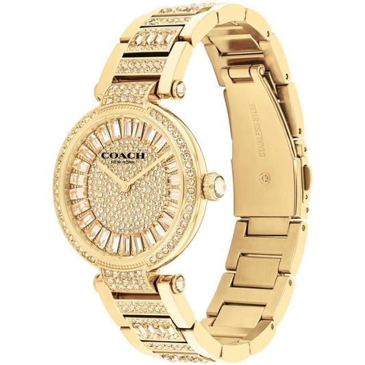 Women's Cary Gold-Tone Stainless Steel Crystal Watch 34mm