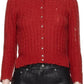 Red 'The Shrunken Cashmere Cable' Cardigan