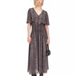 MICHAEL Women's Snake-Print Smocked Maxi Dress