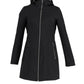 Michael Kors Hooded Zip Up Jacket in Black Polyester