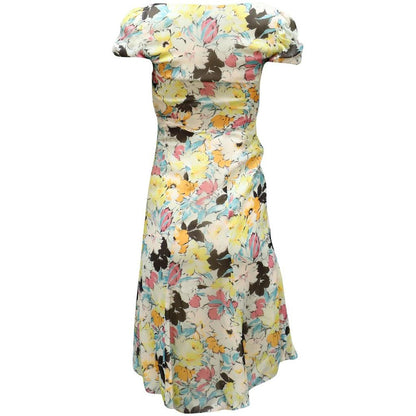 Ralph Lauren Purple Label Floral Print Dress in Multicolor Silk