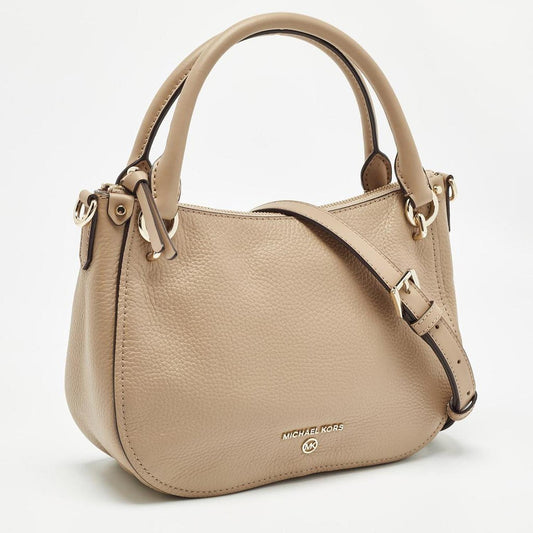 Michael Kors Beige Leather Small Harper Messenger Bag