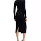 Women's Ribbed-Knit V-Neck Dress