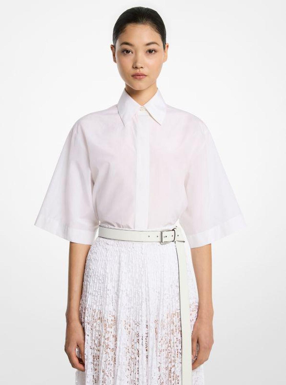 Silk and Cotton Taffeta Camp Shirt