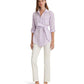 Relaxed Fit Striped Belted Linen Shirt