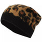 Women's Brushed Three Color Leopard Beanie