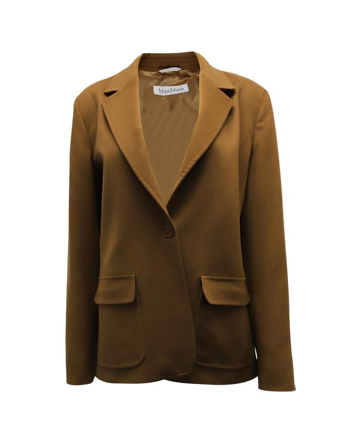 Max Mara Classic Blazer in Camel Wool