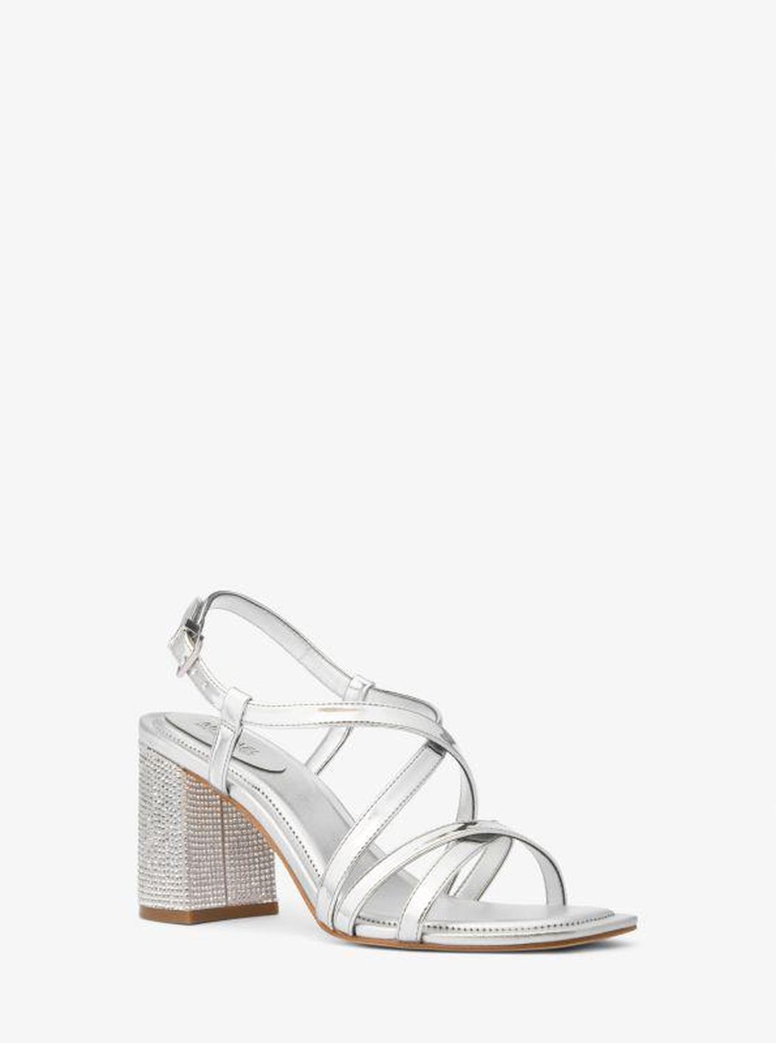 Lana Crystal-Embellished Metallic Sandal