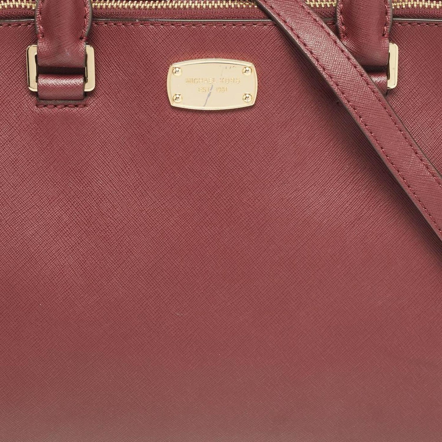 Michael Kors Burgundy Leather Kellen Tote