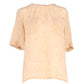 Marc by Marc Jacobs Metallic Floral Blouse in Peach Silk