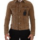 Dolce & Gabbana Elegant Corduroy Logo Jacket