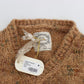 PINK MEMORIES Chic Brown Oversize Knitted V-Neck Sweater