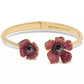 Gold-Tone Color Cubic Zirconia Poppy Cuff Bracelet