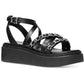 Issi Flatform Womens Leather Chain Flatform Sandals