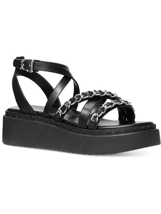 Issi Flatform Womens Leather Chain Flatform Sandals