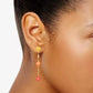 M&M X Gold-Tone Multicolor M&M Linear Drop Earrings