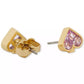 Colored Cubic Zirconia Spade Stud Earrings